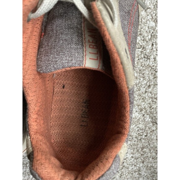 LL Bean Womens Hiking Shoes Sneakers Tan / Orange Sz. 8.5 - Picture 7 of 11